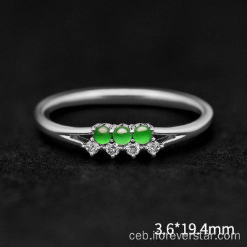 Wholesale 100% natural nga S925 High Quality Jade Ring